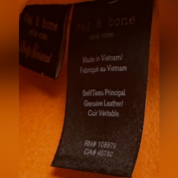 Rag & Bone Atlas Convertible Crossbody Leather Light Khaki Orange Interior - Picture 10 of 13